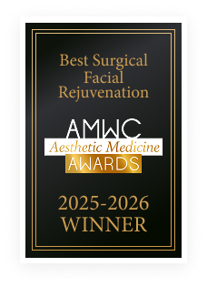 Best Surgical Facial Rejuvenation. AMWC Aesthetic Medicine Awards. 2025-2026 Winner.